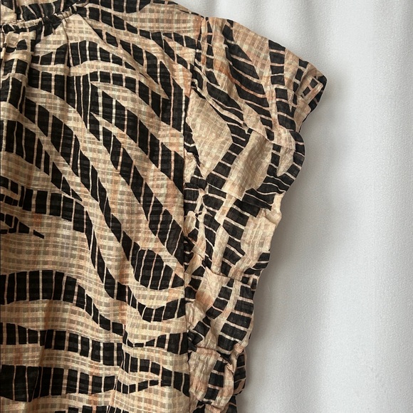 Marie Oliver NWT Maison Savanna Short Sleeve Blouse Shirt Top **Size L** 🐅🐅 - Picture 7 of 9